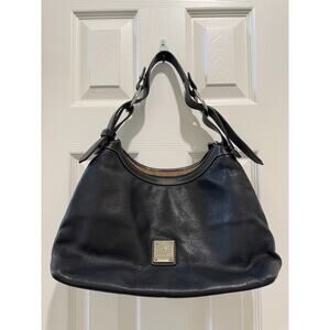 Dooney & Bourke Black Pebbled Leather Hobo Bag – Vintage USA